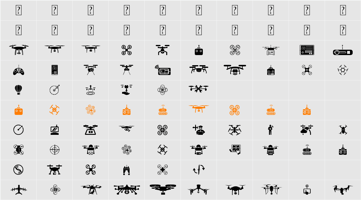 drone Character Map