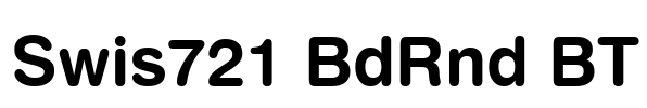 Swis721 BdRnd BT Font Image