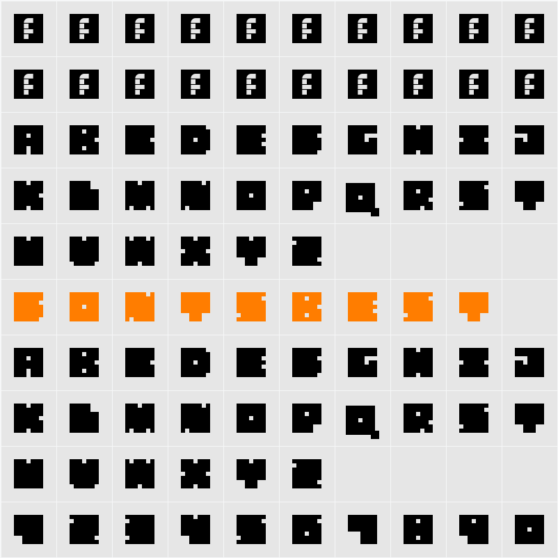 ICE CUBED Character Map