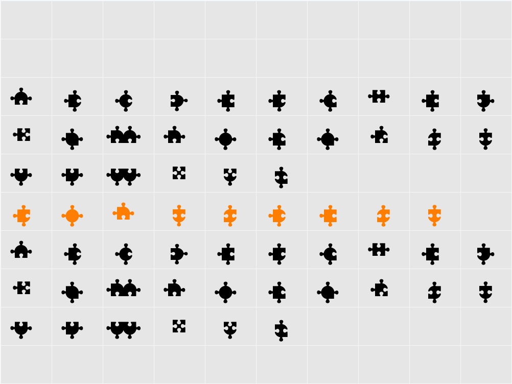 Puzzle Character Map