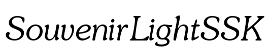 SouvenirLightSSK Font Image