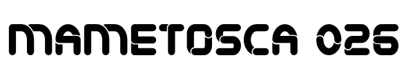 Mametosca 026 Font Image