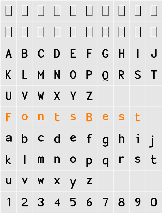 Sensor Character Map