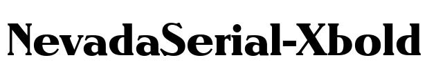 NevadaSerial-Xbold Font Image