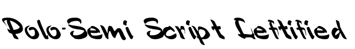 Polo-Semi Script Leftified Font Image
