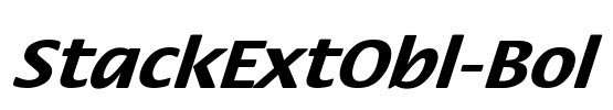 StackExtObl-Bol Font Image