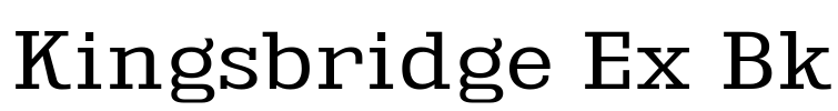 Kingsbridge Ex Bk Font Image