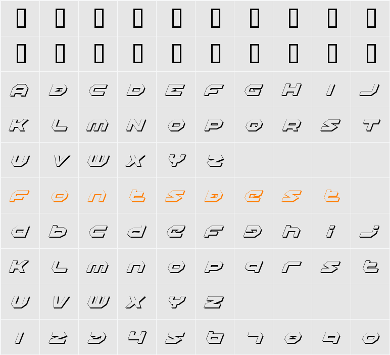 Halo Shadow Character Map