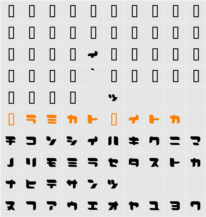 LEMON kANA Character Map