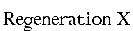 Regeneration X Font Image