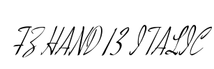 FZ HAND 13 ITALIC Font Image