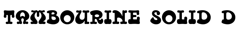 Tambourine Solid D Font Image