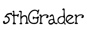 5thGrader Font Image