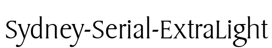 Sydney-Serial-ExtraLight Font Image