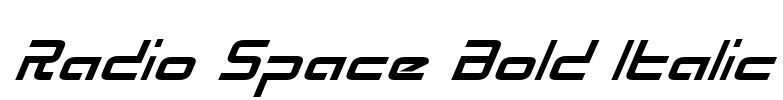 Radio Space Bold Italic Font Image