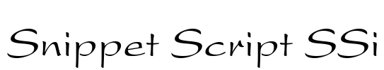 Snippet Script SSi Font Image