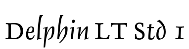 Delphin LT Std 1 Font Image