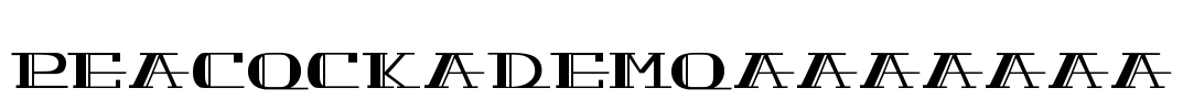 PEACOCK DEMO normal Font Image