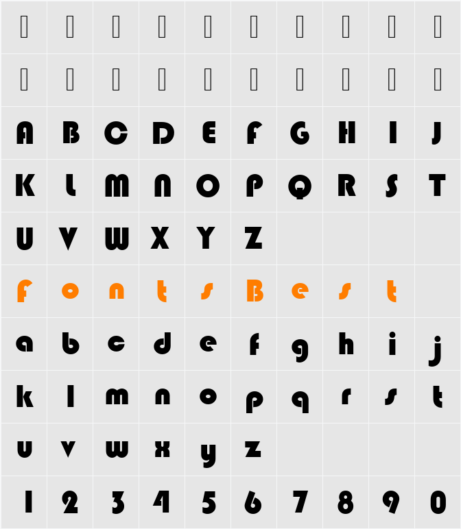 BlippoBlaDEE Character Map