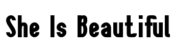 She Is Beautiful Font Image