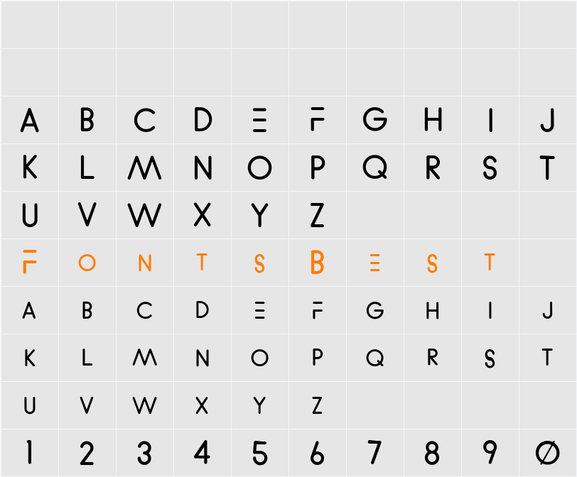 WVelez Logofont Character Map