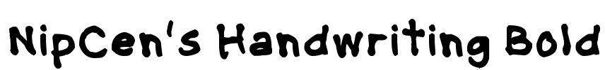 NipCen's Handwriting Bold