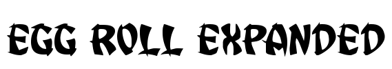 Egg Roll Expanded Font Image