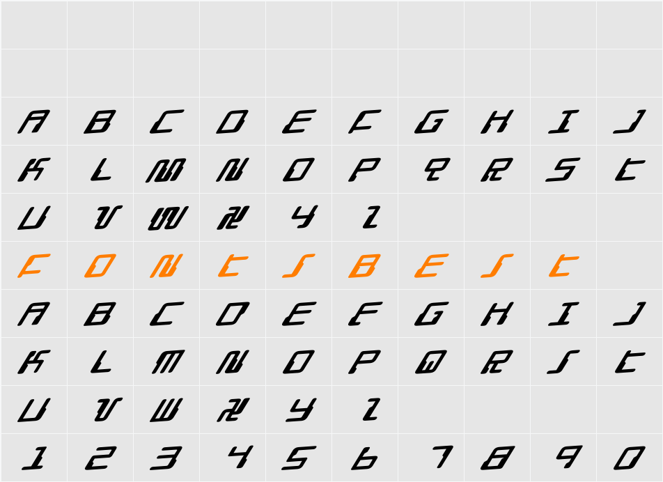 Droid Lover Rotalic Character Map