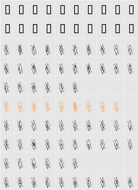 JI-Scatty Character Map