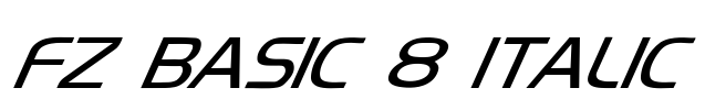 FZ BASIC 8 ITALIC Font Image