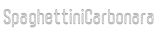 SpaghettiniCarbonara Font Image