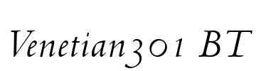 Venetian301 BT Font Image