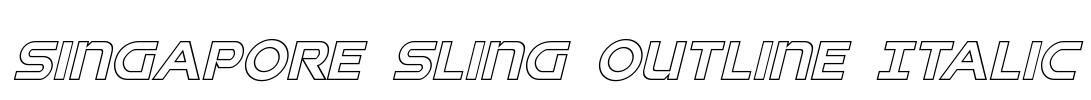 Singapore Sling Outline Italic