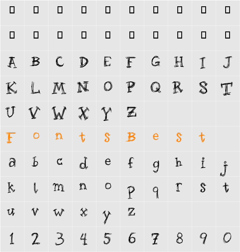 Roughage Character Map