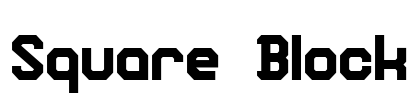 Square Block Font Image