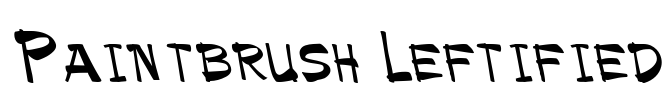Paintbrush Leftified Font Image