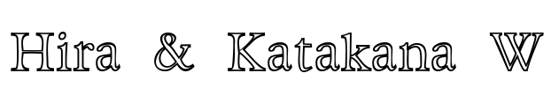 Hira & Katakana W Font Image