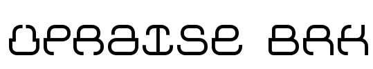 Upraise BRK Font Image