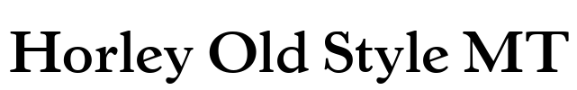 Horley Old Style MT Font Image