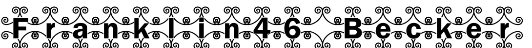 Franklin46 Becker Font Image