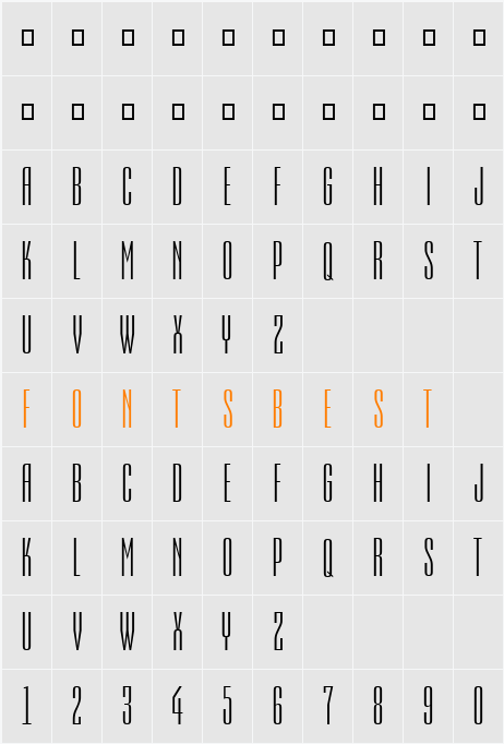 a_EmpirialNr Character Map