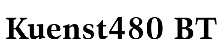 Kuenst480 BT Font Image