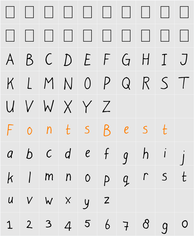Light at the end Character Map