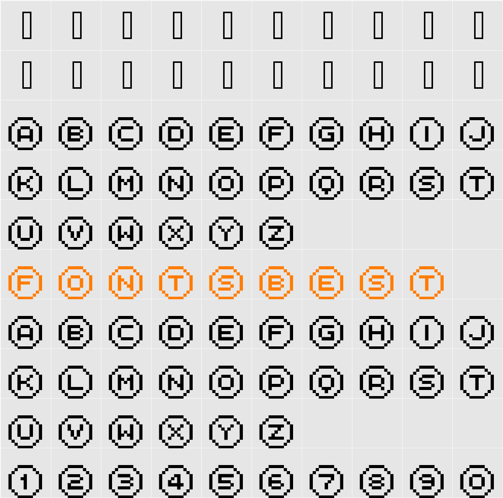 FFF Interface07 Character Map
