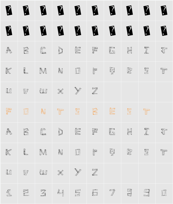 LineFever Character Map