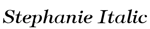 Stephanie Italic Font Image
