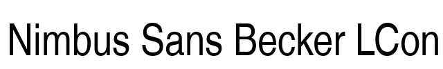Nimbus Sans Becker LCon Font Image