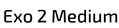 Exo 2 Medium Font Image