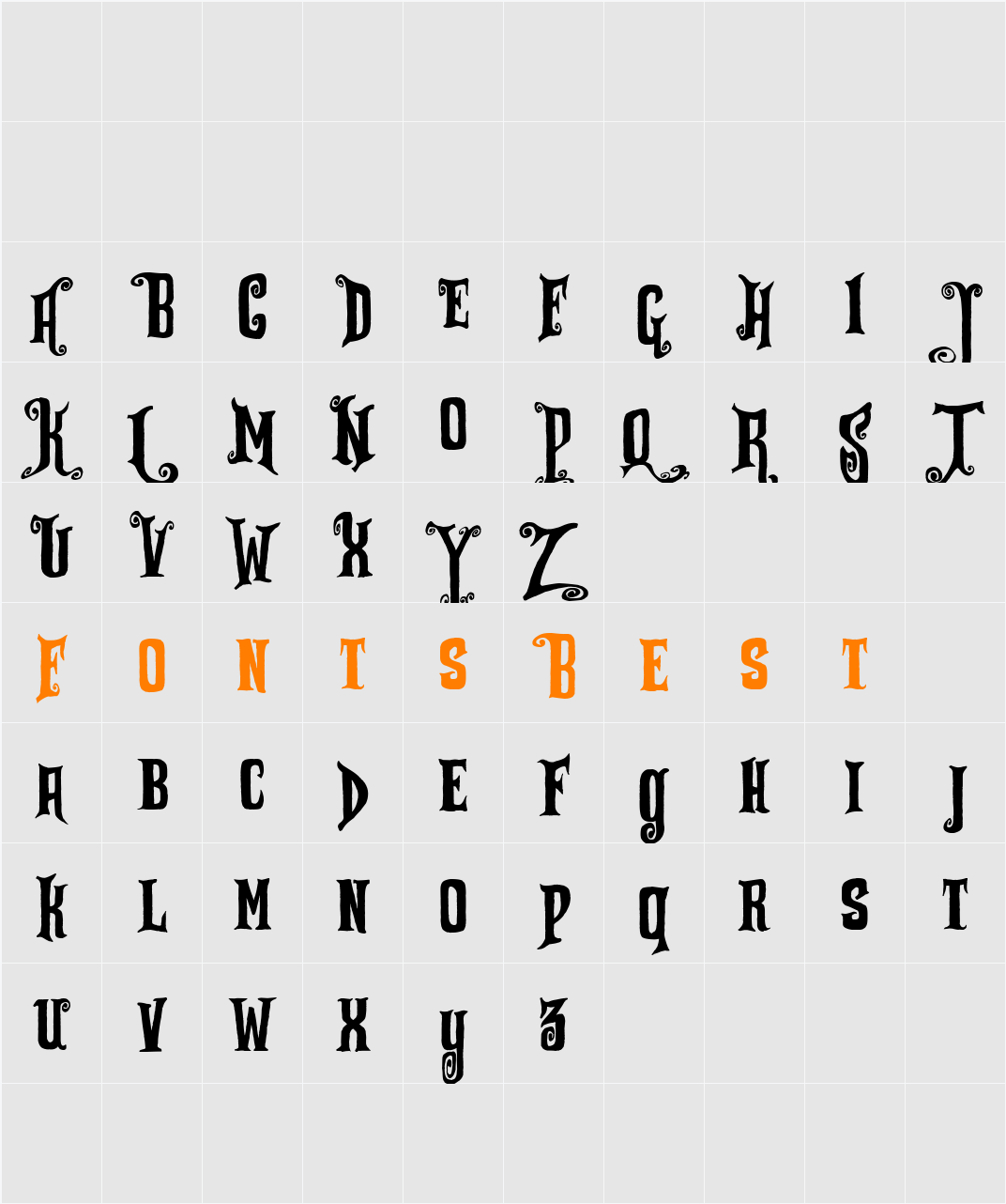Zu Kabarett Character Map