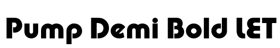 Pump Demi Bold LET Font Image